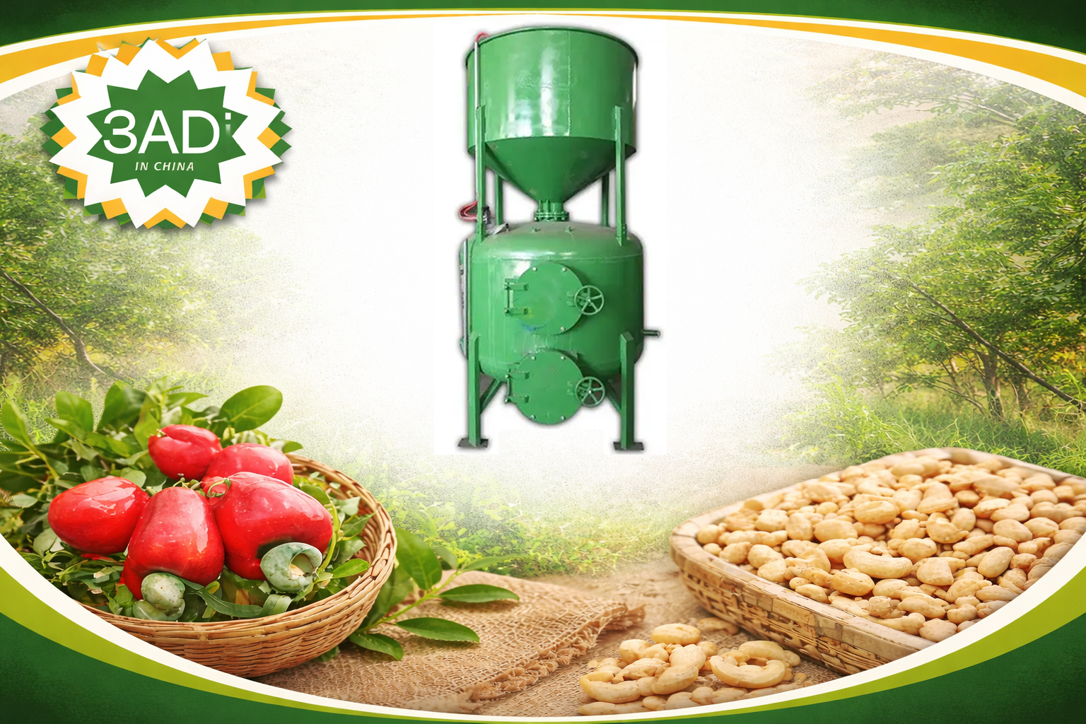 Automatic Cashew Cooking Machine for Pre-Shelling Processing