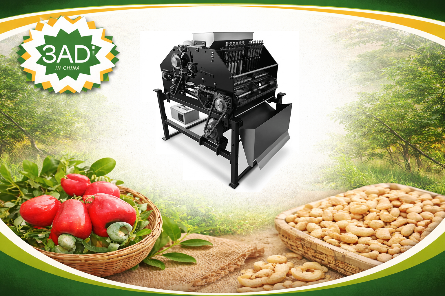 Automatic Cashew Nut Shelling Machine for High Efficiency Raw Cashew Processing