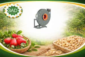 High-Pressure Centrifugal Fan for Cashew Shell Removal – 380V Carbon Steel