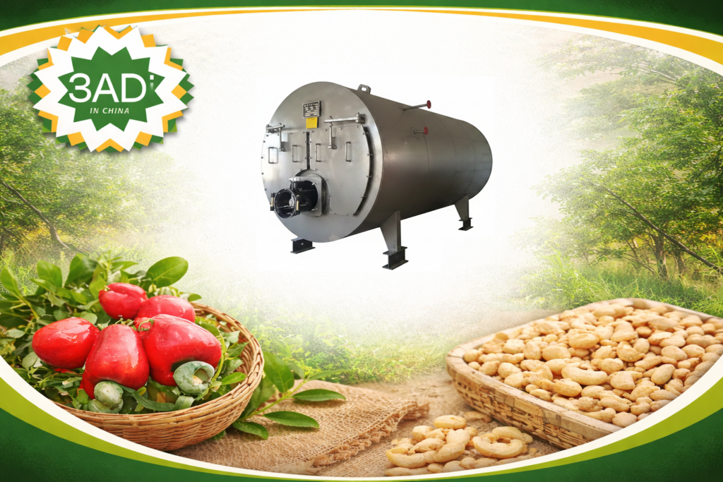 Cashew Steam Boiler for Cooking and Drying Systems in Cashew Processing Plant